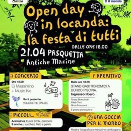 Open Day in Locanda: la festa di tutti! Alle Antiche Macine, lunedì 21 aprile, dalle 16:00 in poi