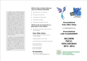 Volantino incontri psico-educazionali con logo ASL